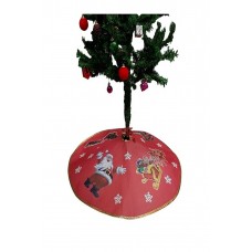 Noel Baba Baskılı Çam Ağacı Altı Örtüsü